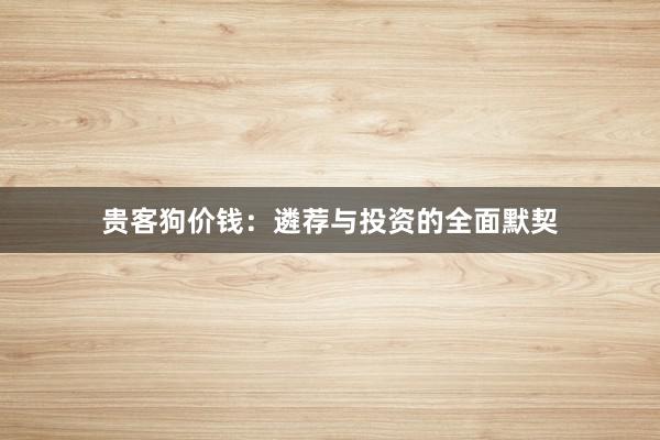 贵客狗价钱：遴荐与投资的全面默契